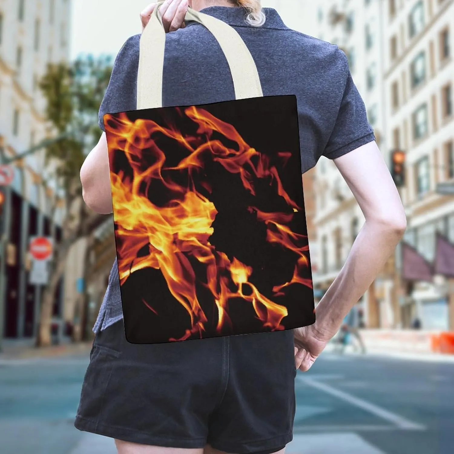 Gothic Magic Witch Witchy Large Capacity Stylish Canvas Tote Bag