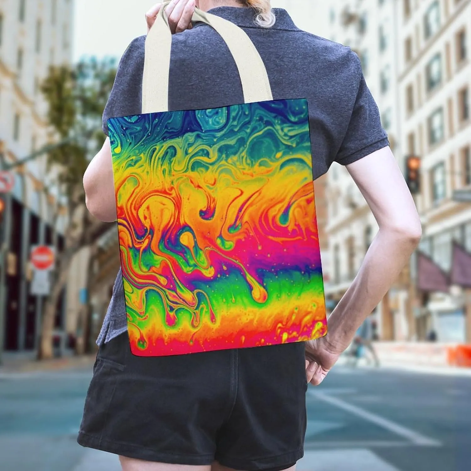 Gothic Magic Witch Witchy Large Capacity Stylish Canvas Tote Bag