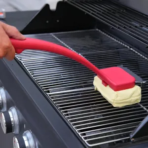 Grill Brush for Outdoor Grill, Bristle Free Steam Grill Brush with Sus304 Stainless Steel Scraper, BBQ Brush Non Metal Bristles, Grilling Accessories Fit Most Grills, Gifts for Men Dad Husband