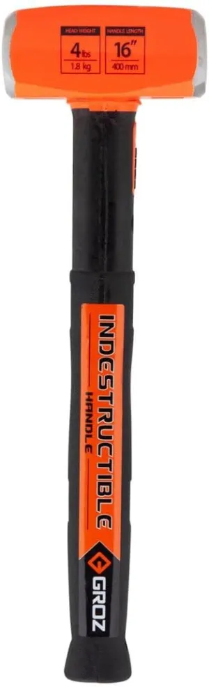 Groz 34502 16" Indestructible Striking Hammer, 4 lb