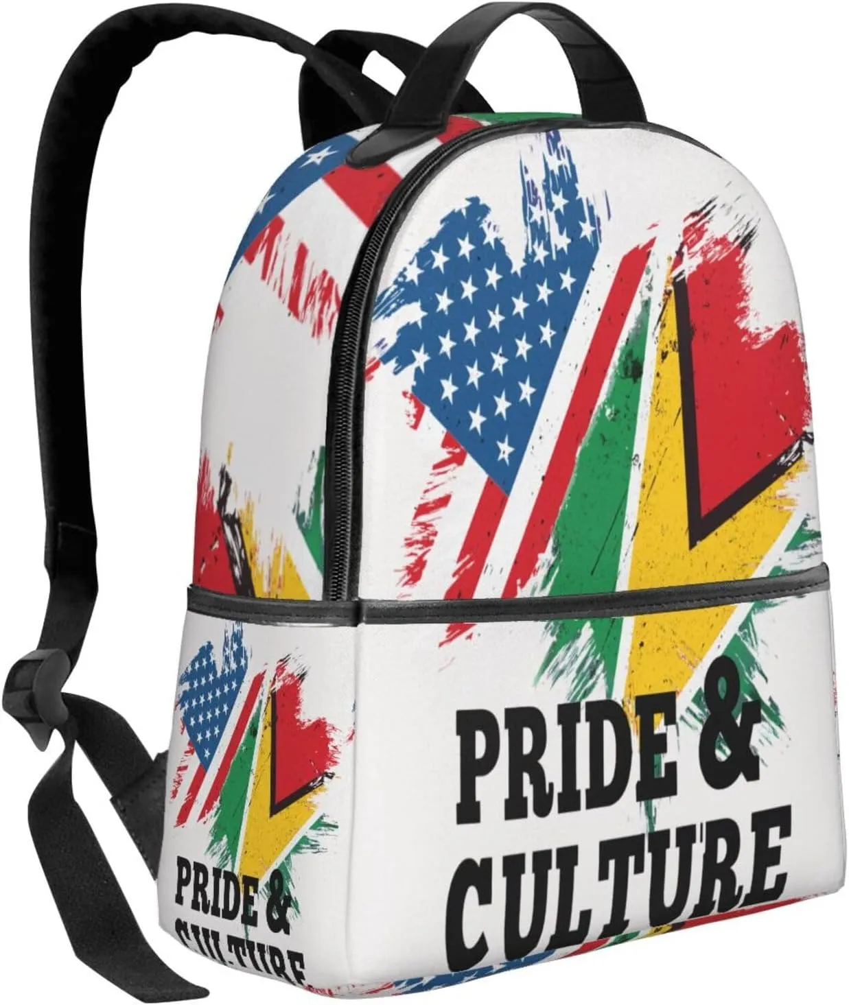 Guyanese American Flag Casual Backpacks Laptop Backpack Carry-on Daypack Sports Travel Rucksack Lightweight Working Bag for Outdoor Hiking Cycling Walking
