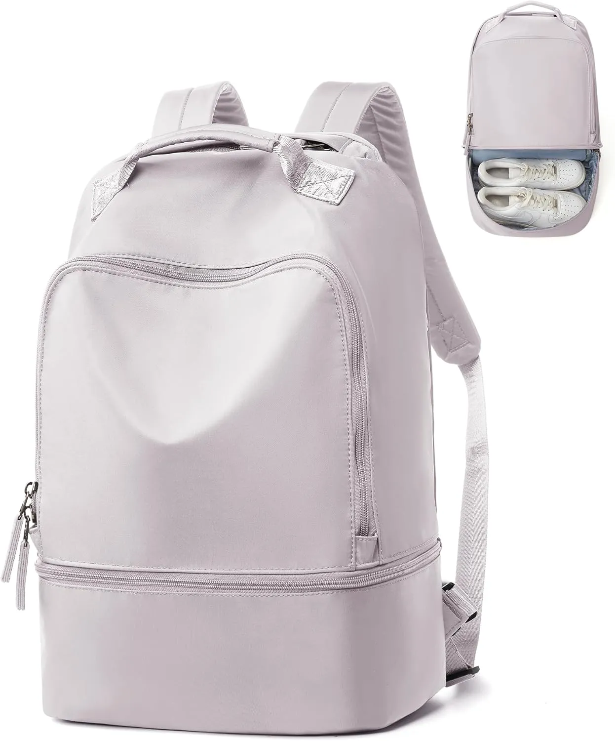 Gym Backpack for Women, Gym Bag with Shoe Compartment, Waterproof Lightweight Sports Yoga Travel Backpack with Wet Pocket, Pink