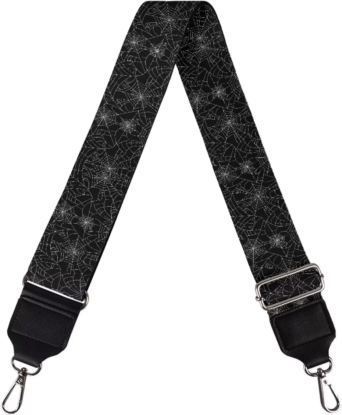 Halloween Handbag Strap Canvas Purse Strap Colorful Bat Black Shoulder Strap Multicolor Bats Replacement Strap