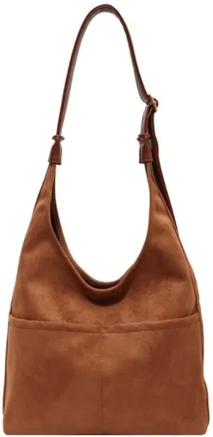 Handbag for Women Matte Retro Versatile Autumn Mesh Red One Shoulder Crossbody Bucket Bag