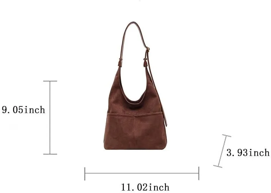 Handbag for Women Matte Retro Versatile Autumn Mesh Red One Shoulder Crossbody Bucket Bag