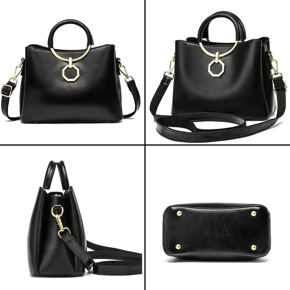 Handbags for Women Top Handle Handbag Large Capacity Tote Bag with Detachable Leather Shoulder Strap