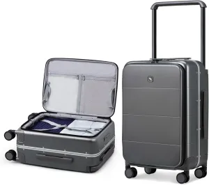 Hanke Luggage 24 Inch Hard Case Luggages Large Suitcases with Wheels & Wide Handle TSA Approved Luggage Top Open Rolling Checked Suitcase(Graphite Grey)