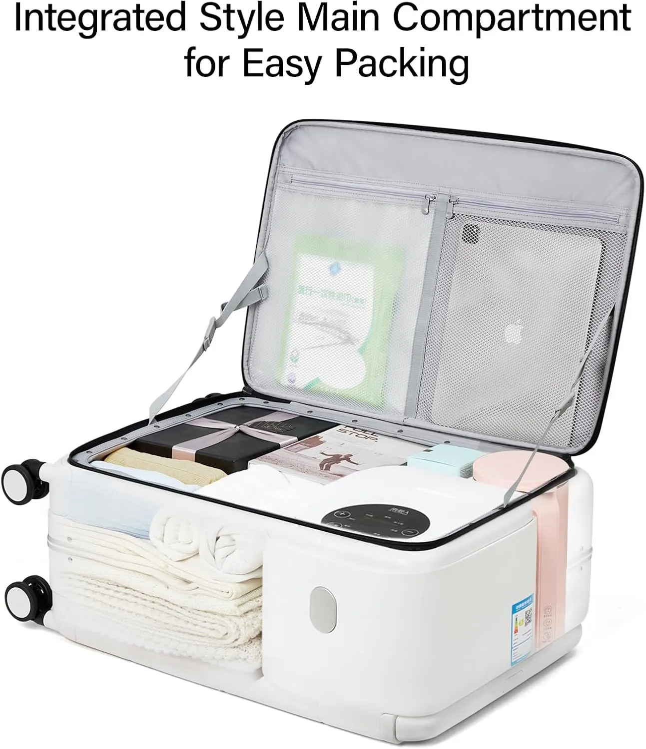 Hanke Wide Handle Luggage 24 Inch Suitcases with Wheels Top Opening TSA Luggage Hard Case Luggage Bag for Travel Men Women Luggages(Bamboo Green)