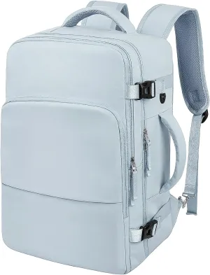 Hanples Large Travel Laptop Backpack for Women, Carry On Backpack, Hiking Backpack, Waterproof Durable Business Backpack with USB Charging Port, College Computer Bag, Fits 16 Inch Laptop