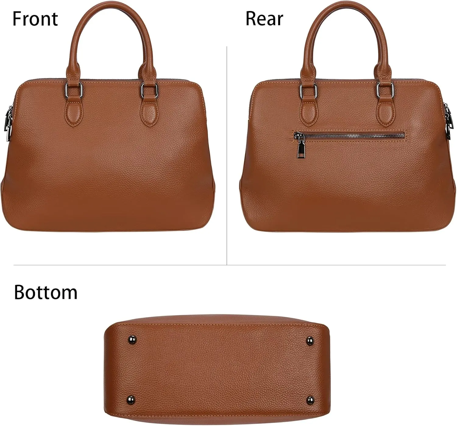 HESHE Genuine Leather Purses and Handbags for Women Tote Bags Shoulder Purses Crossbody Bag Top Handle Handbags