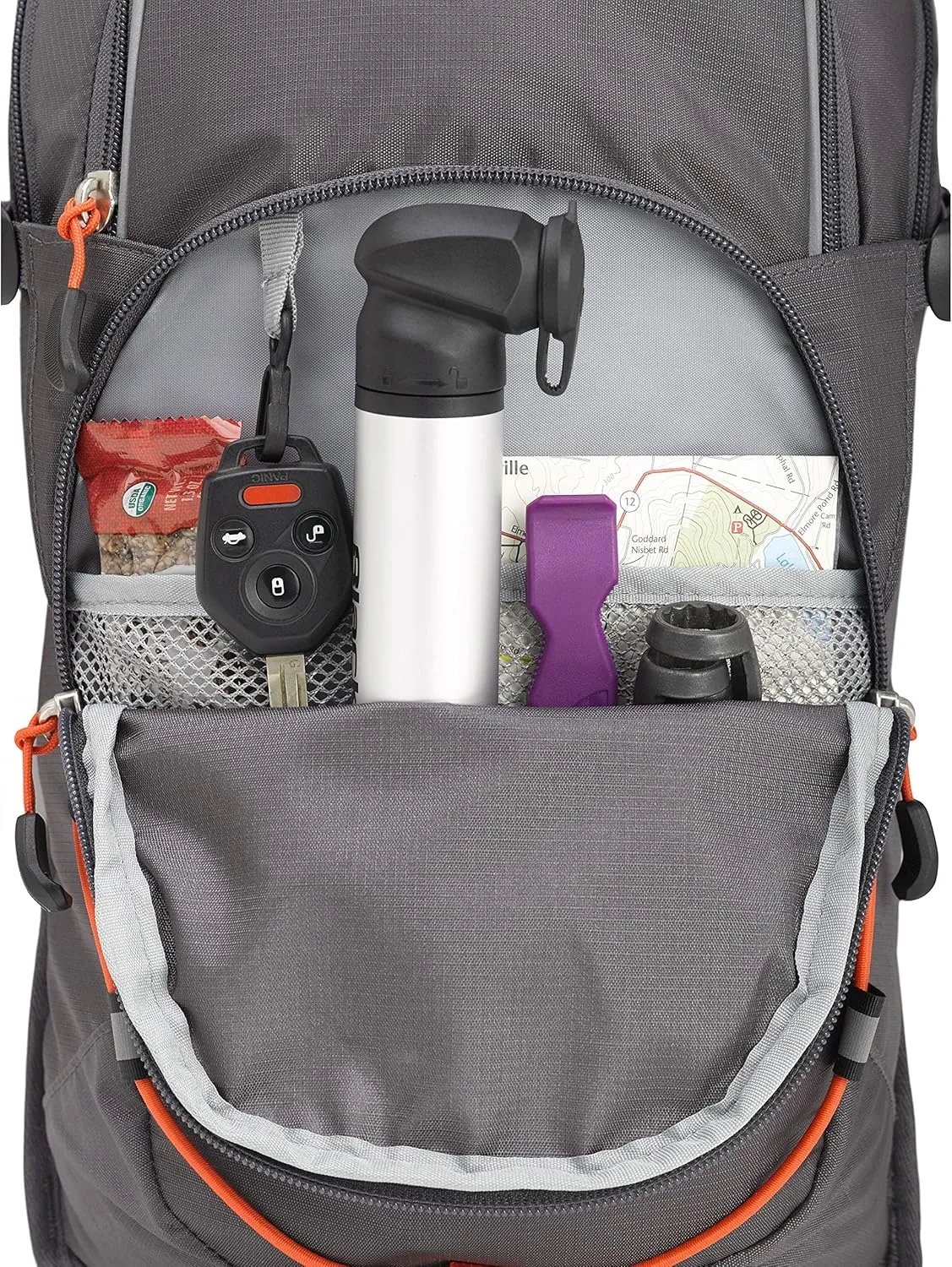 High Sierra HydraHike Hydration Backpack, Lightweight Running Backpack, Cycling, Hiking, for Men, Women & Kids, Mercury/Redline, 8L