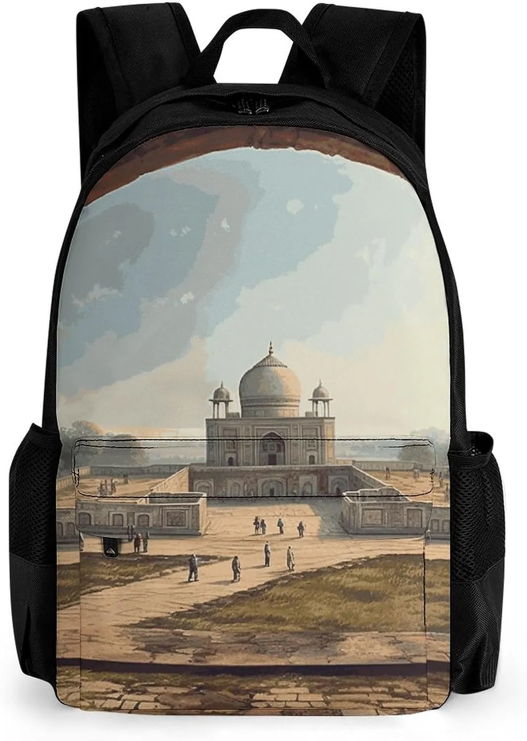 Historical Site Painting Backpack for Women Men Lightweight Sport Rucksack Casual Hiking Travel Daypack