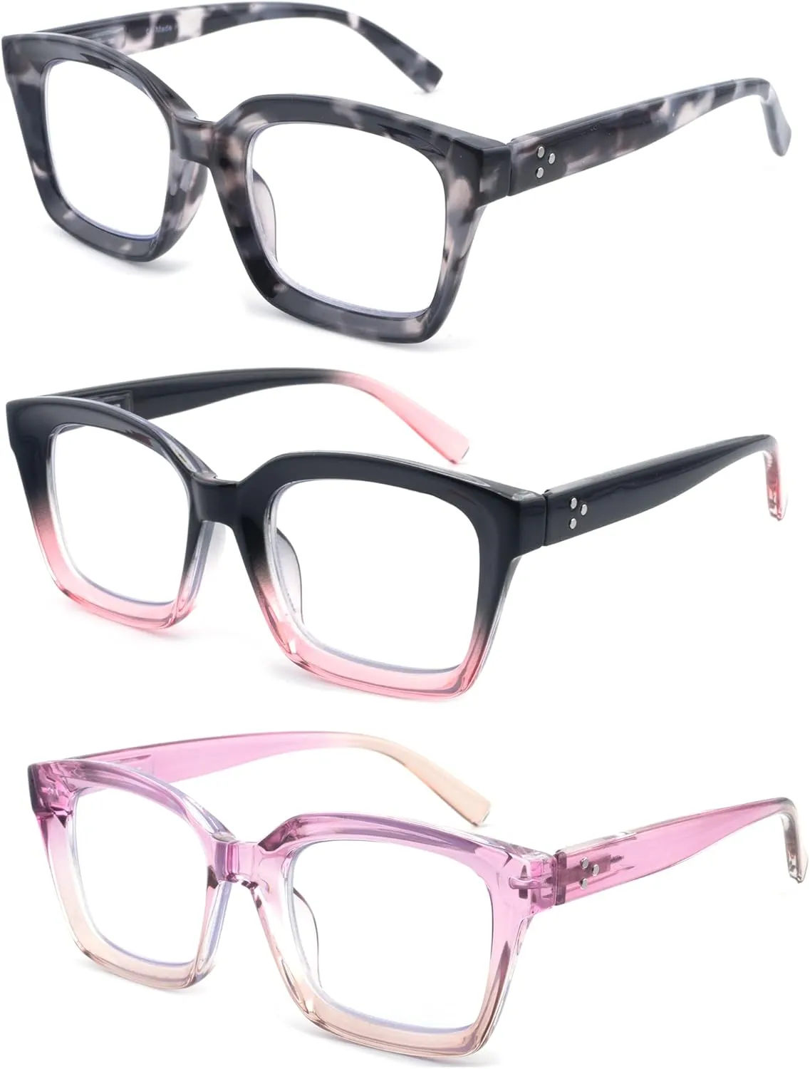 HIYANJN Bifocal Reading Glasses For Women Men Blue Light Computer Readers Clear Top Transition Ladies Eyewear