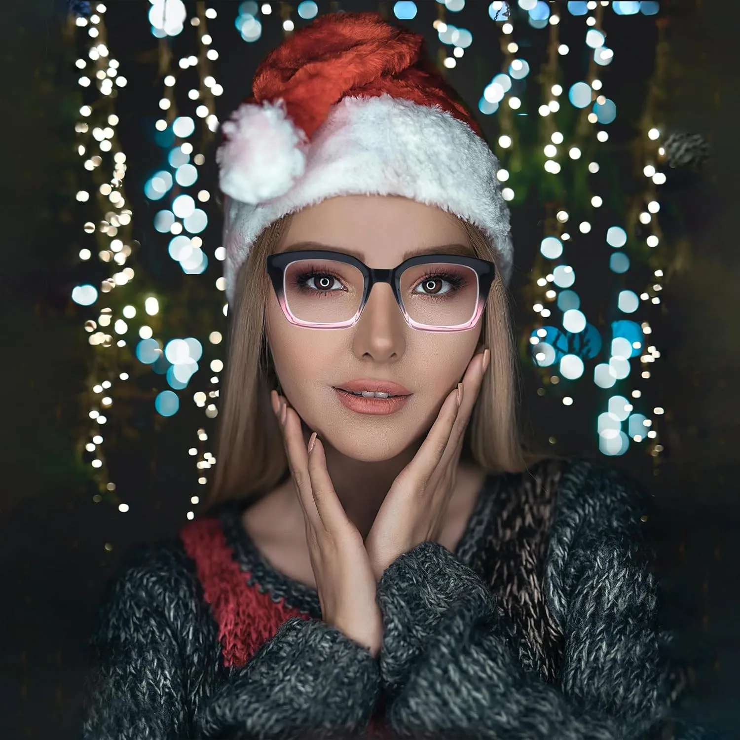 HIYANJN Bifocal Reading Glasses For Women Men Blue Light Computer Readers Clear Top Transition Ladies Eyewear