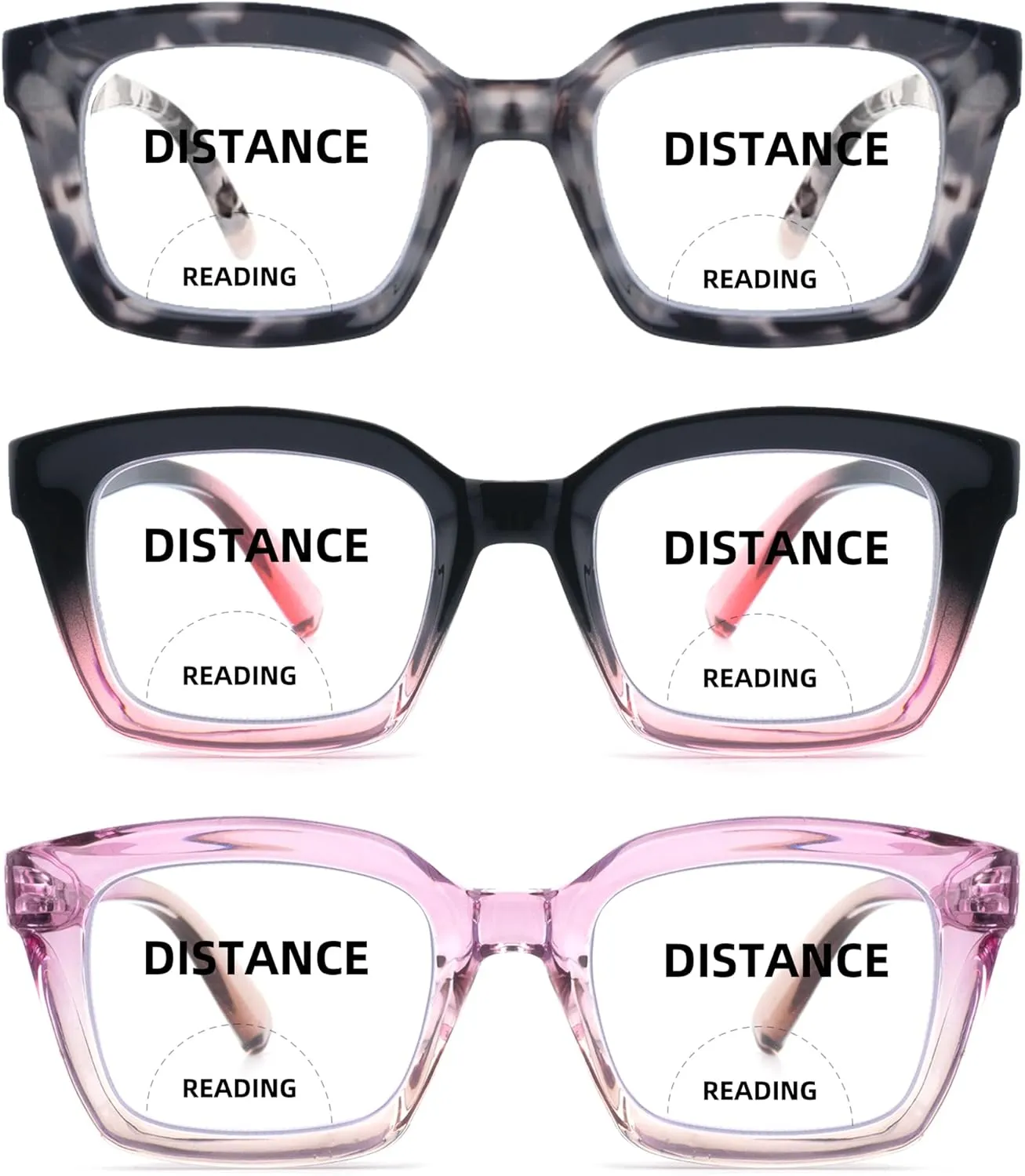 HIYANJN Bifocal Reading Glasses For Women Men Blue Light Computer Readers Clear Top Transition Ladies Eyewear
