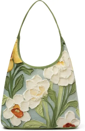 Hobo Crossbody Shoulder Tote Bag Canvas Tote Handbags Bucket Bag Purses for Women Trendy Shoulder Bag Canvas Handbag