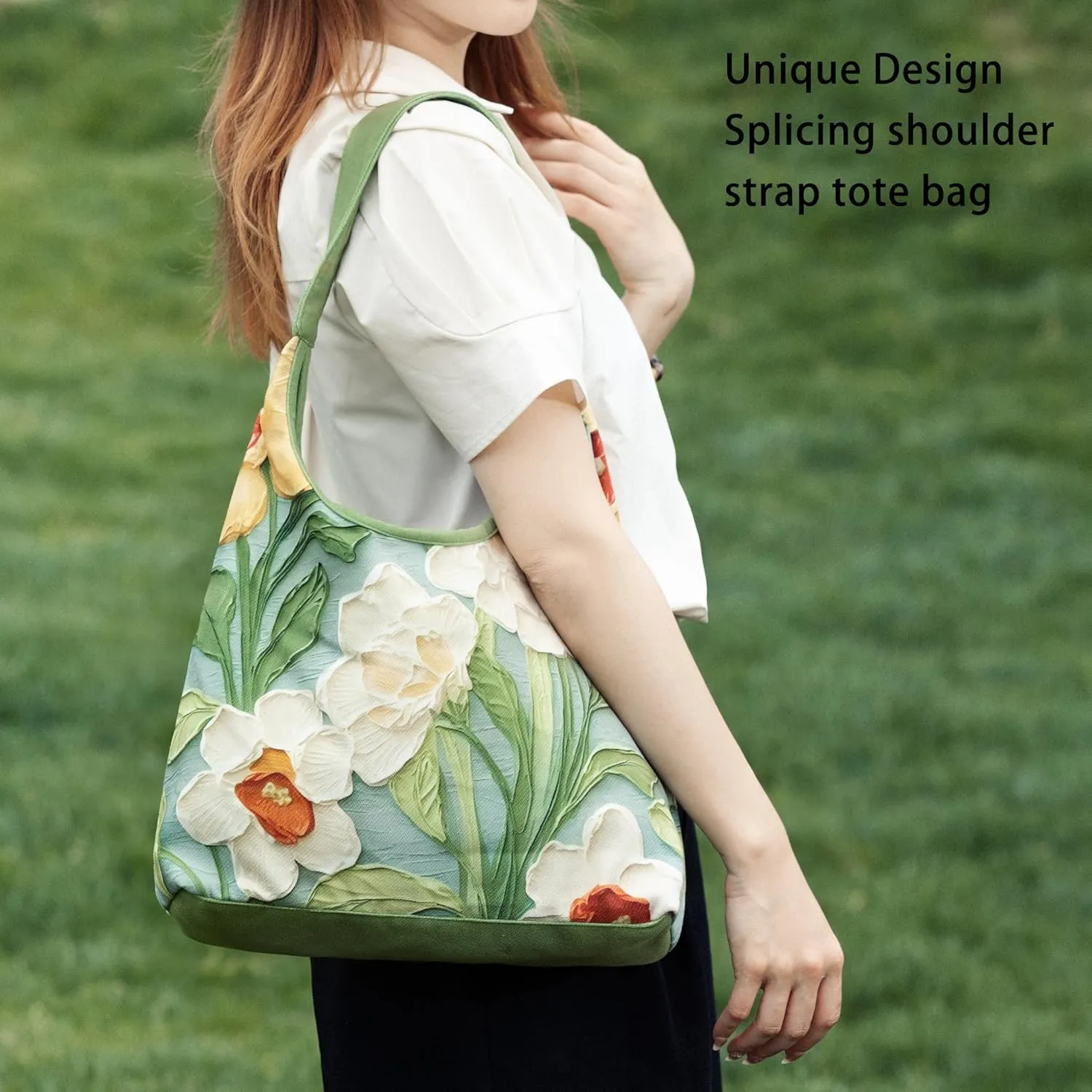 Hobo Crossbody Shoulder Tote Bag Canvas Tote Handbags Bucket Bag Purses for Women Trendy Shoulder Bag Canvas Handbag