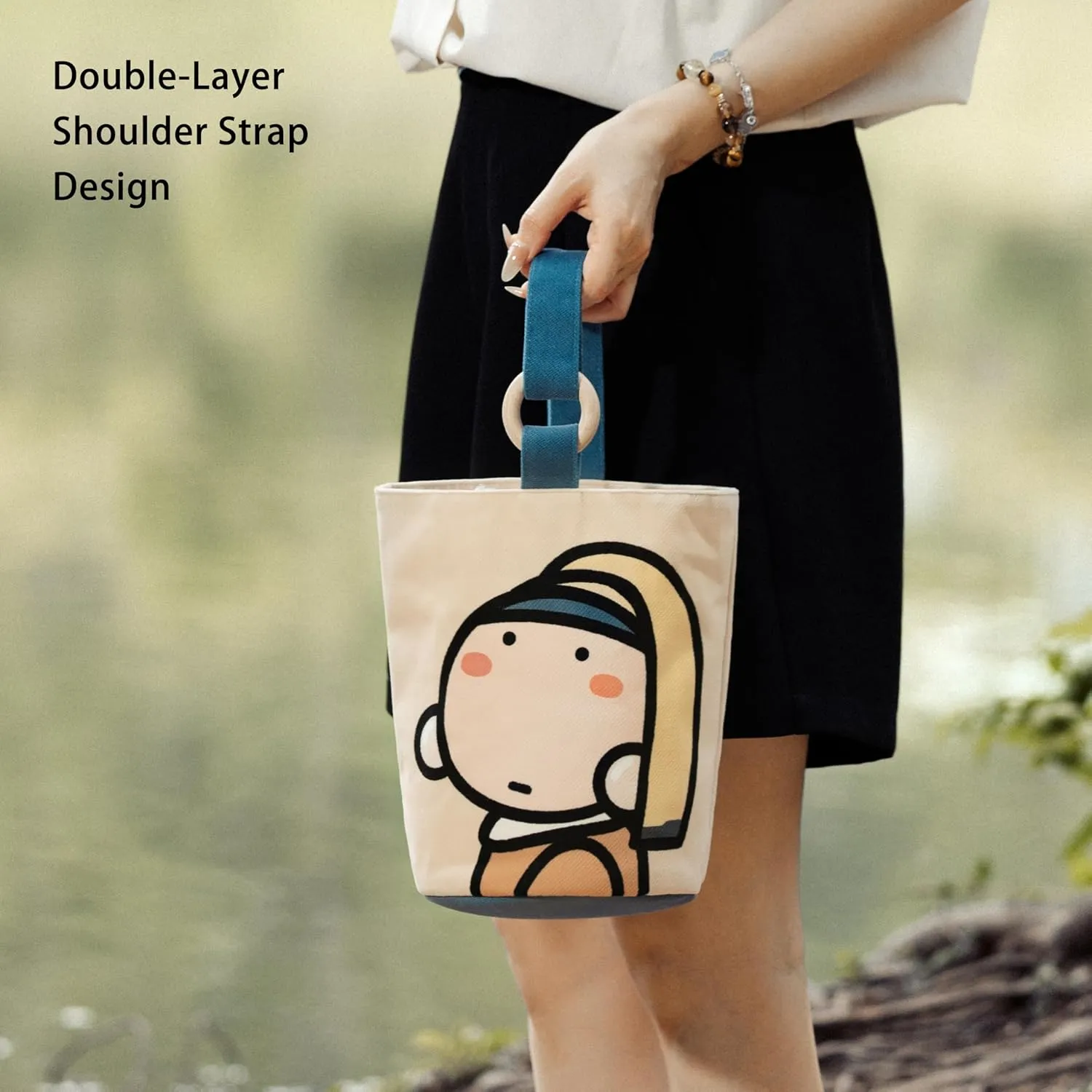 Hobo Shoulder Tote Bag Canvas Tote Handbags Bucket Bag Purses for Women Trendy Shoulder Bag Canvas Handbag