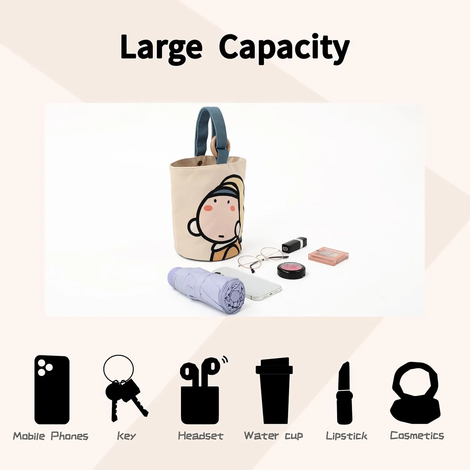 Hobo Shoulder Tote Bag Canvas Tote Handbags Bucket Bag Purses for Women Trendy Shoulder Bag Canvas Handbag