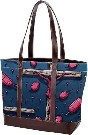 Holy Easter Cross-1090 Tote Bags Durable Leather Canvas Purses and Handbags for Women Top Handle Shoulder Satchel Hobo Bags