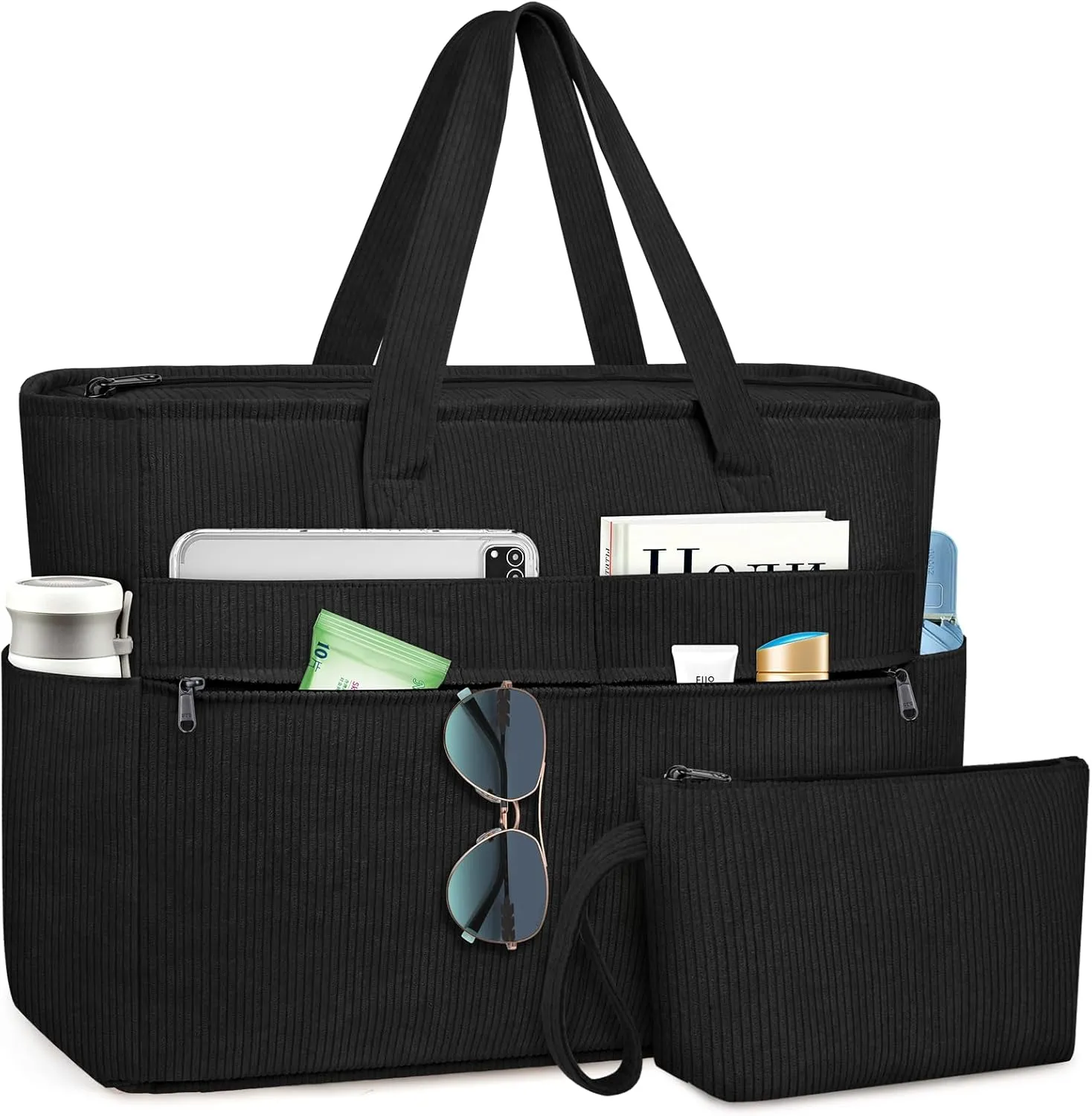 HUANLANG Extra Large Beach Bag Waterproof Beach Totes Bags for Women Men,Pool Bag with Zipper Wet Pocket