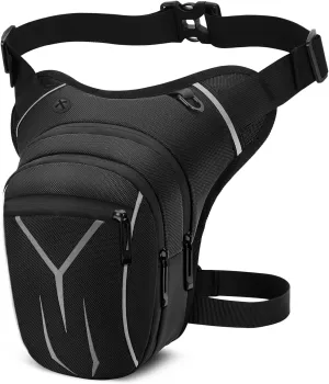 HUANLANG Leg Bag for Men Women Tactical Thigh Bag with Leg Strap Waterproof Fanny Pack Outdoor Motorcycle Drop Leg Bag for Hiking Climbing Cycling