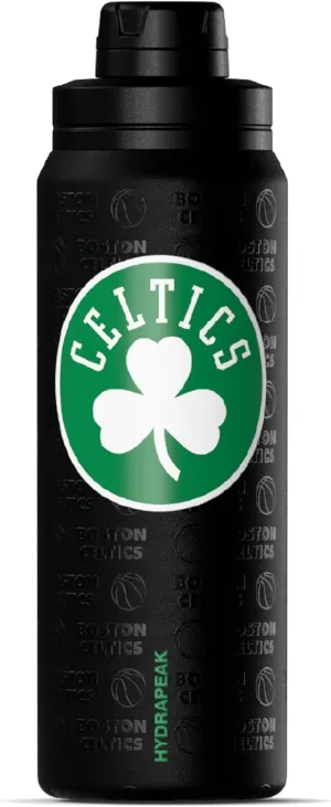 Hydrapeak x NBA Officially Licensed Boston Celtics 26 oz Active Water Bottle with Chug Lid and Handle Reusable Stainless Steel Double Wall Insulated Sports Gift
