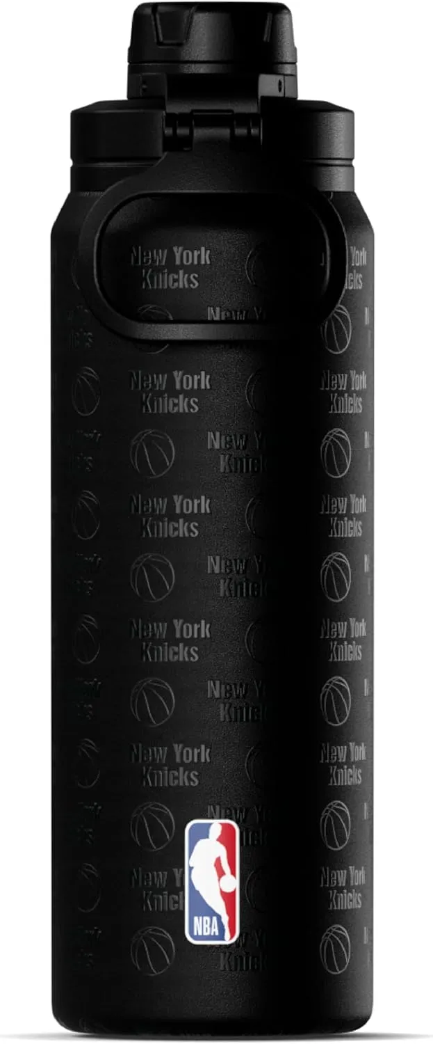 Hydrapeak x NBA Officially Licensed New York Knicks 26 oz Active Water Bottle with Chug Lid and Handle Reusable Stainless Steel Double Wall Insulated Sports Gift