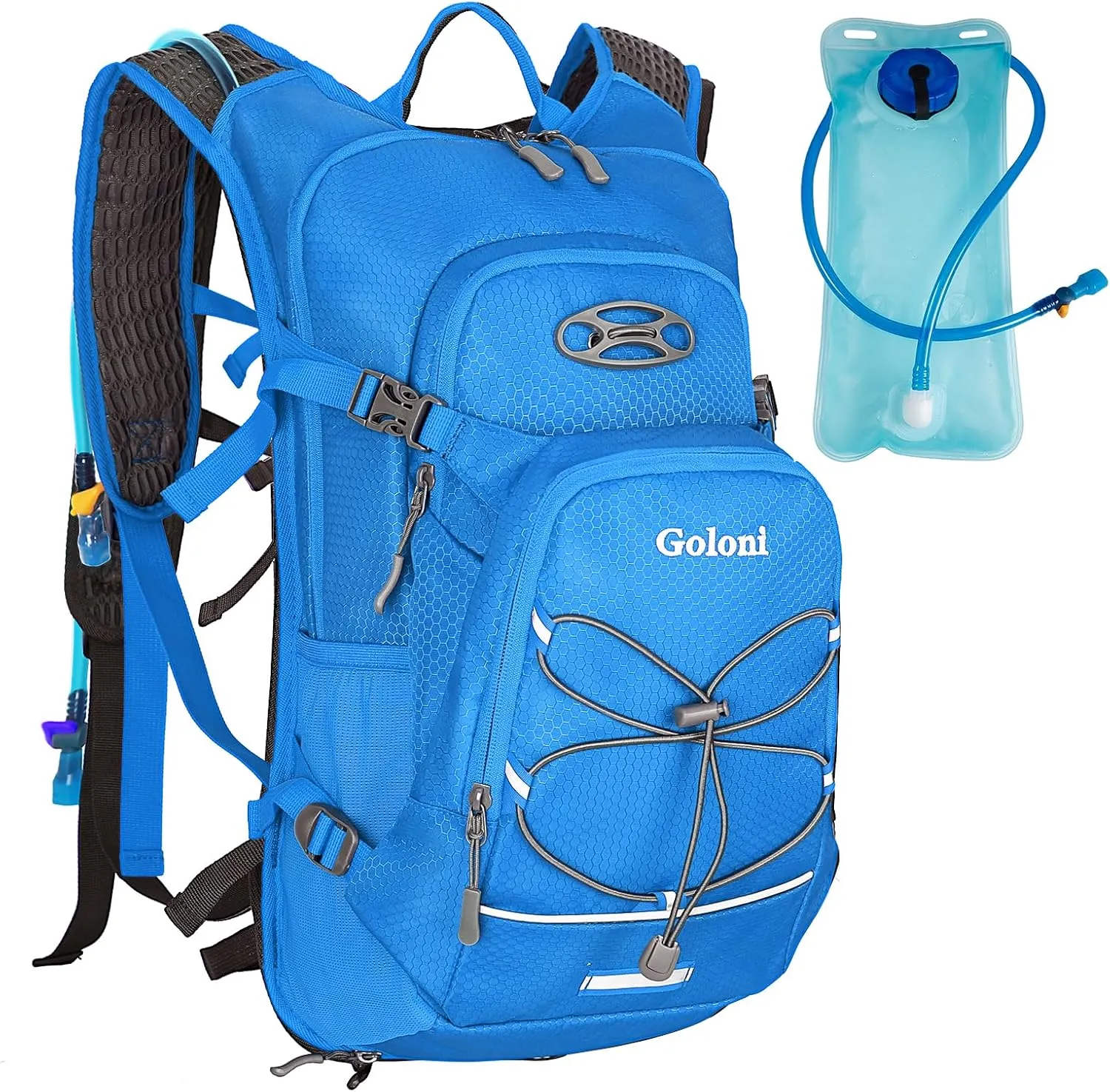 Hydration Backpack,Lightweight Hiking Backpack with 2L Water Bladder,Water Backpack for Biking, Running, Festival