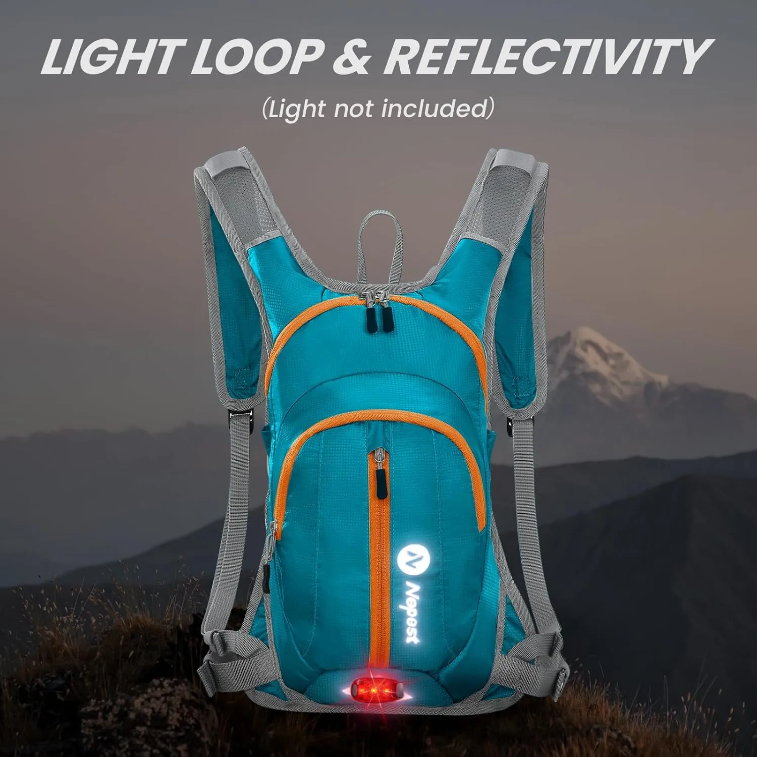 Hydration Pack Backpack for Women & Men, Lightweight Water Backpack with 2L Water Bladder for Hiking Cycling Running Biking