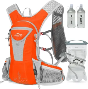 Hydration Pack Backpack, Lightweight Water Backpack with 2L Leakproof Hydration Bladder Daypack for Men Women,Running Hydration Vest for Outdoor Trail