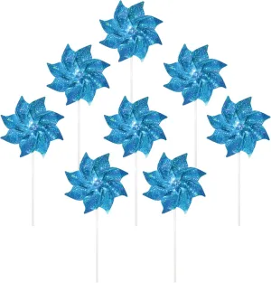 In the Breeze 2710 Mylar Pinwheel Decorative Spinner Bag, Teal Sparkle/8 Pieces