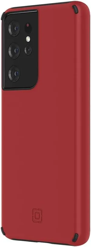 Incipio Duo Case for Samsung Galaxy S21 Ultra 5G – Dual-Layer Slim Protective Case with 12ft Drop Protection, Scratch-Resistant Finish, Shockproof Wireless Charging Compatible Cover - Salsa Red