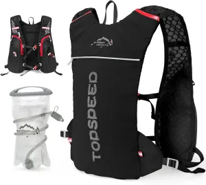 INOXTO Running Hydration Vest Backpack,Lightweight Insulated Pack with 1.5L Water Bladder Bag Daypack for Hiking Trail Running Cycling Race Marathon for Women Men