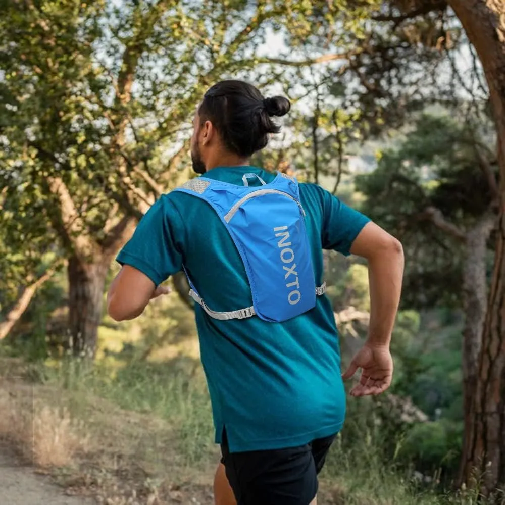 INOXTO Running Hydration Vest Backpack,Lightweight Insulated Pack with 1.5L Water Bladder Bag Daypack for Hiking Trail Running Cycling Race Marathon for Women Men