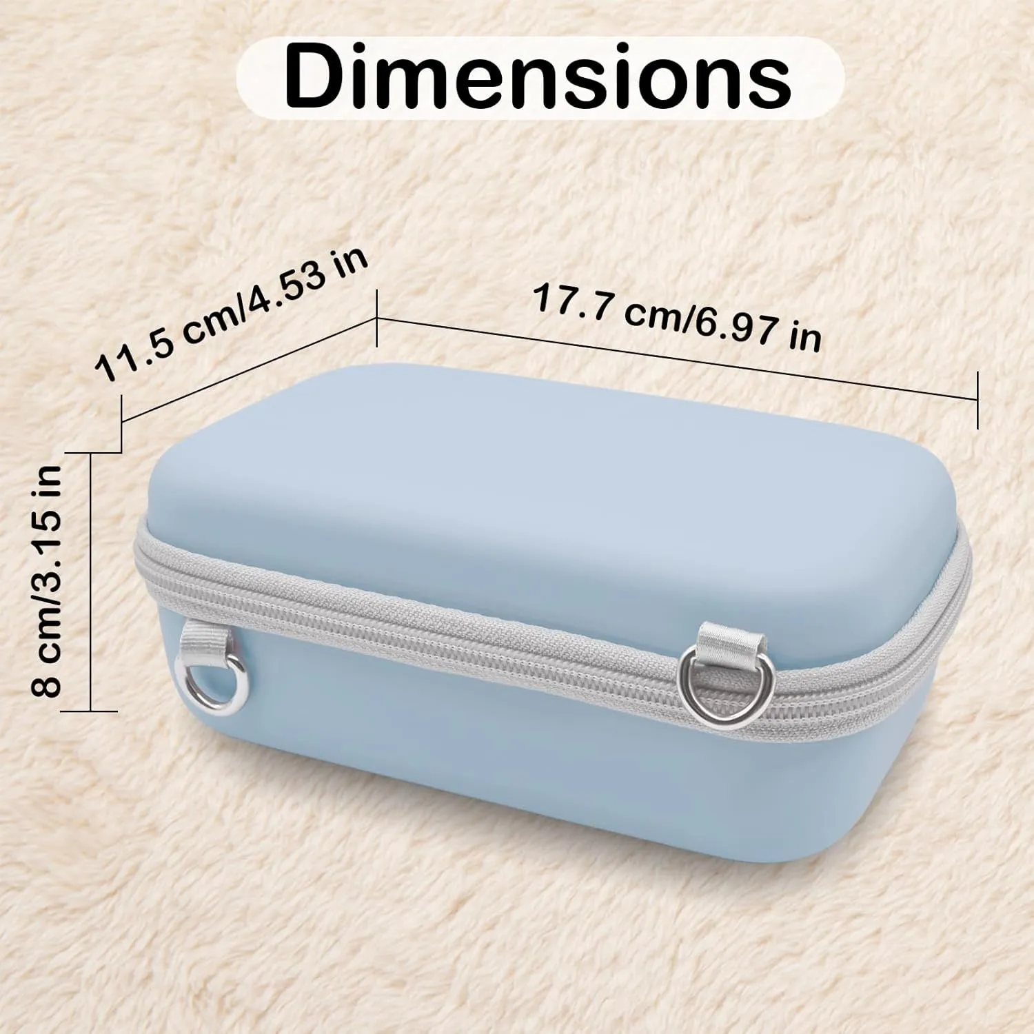 Instant Print Film Camera Case for Kid Cameras & Digital Video Camera, Hard Storage Holder Organizer Bag Compatible with ESOXOFFORE/Dylanto/Anchioo/MINIBEAR and More (Blue)