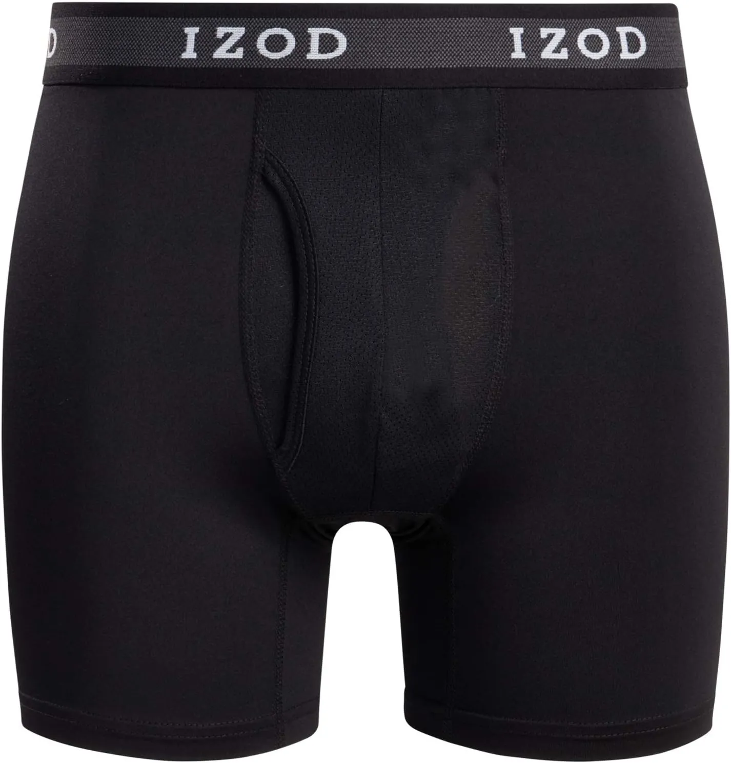 IZOD Mens Boxer Briefs - 10 Pack Stretch Performance Mens Underwear Boxers with Functional Fly Pouch (Sizes: S-2XL)