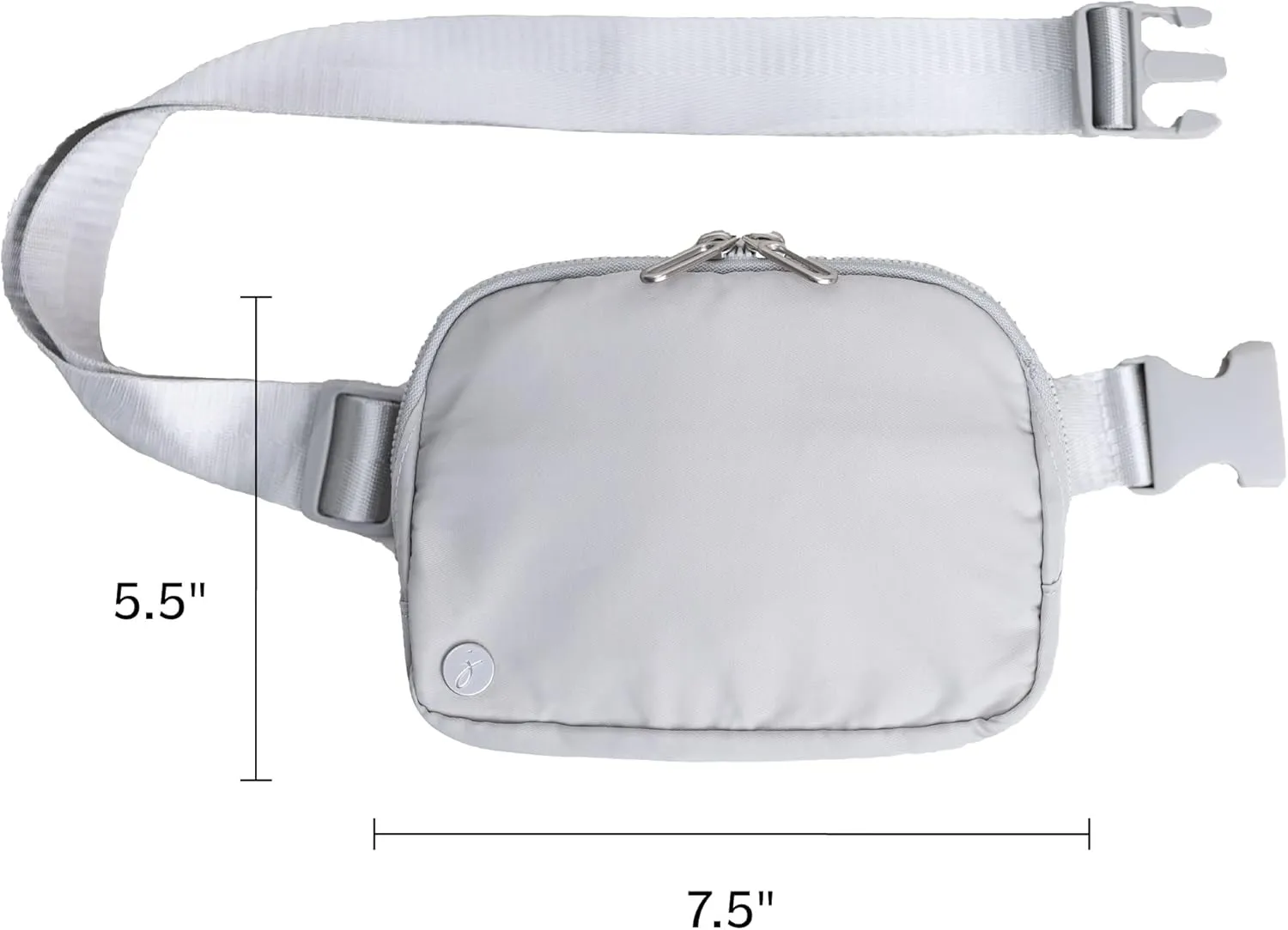 Jadyn Belt Bag, Casual Crossbody and Belt Fanny Pack for Women and Men, Adjustable Strap, Multiple Pockets, Durable Material (Grey)