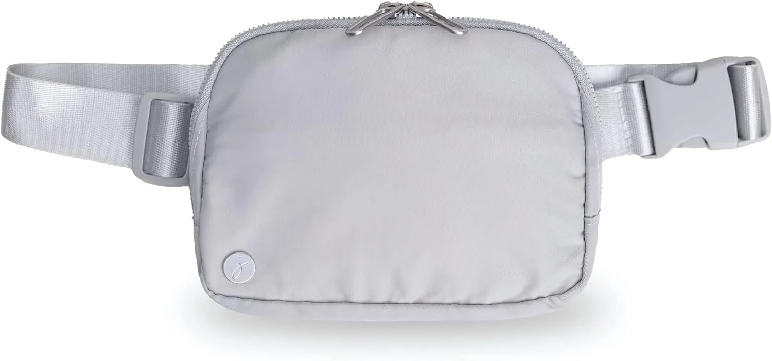Jadyn Belt Bag, Casual Crossbody and Belt Fanny Pack for Women and Men, Adjustable Strap, Multiple Pockets, Durable Material (Grey)