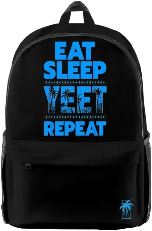 Jey Uso Eat Sleep Yeet Repeat Backpack Women Men Rucksack Unisex Travel Bag Packsack Casual Daypack (Black,One Size)