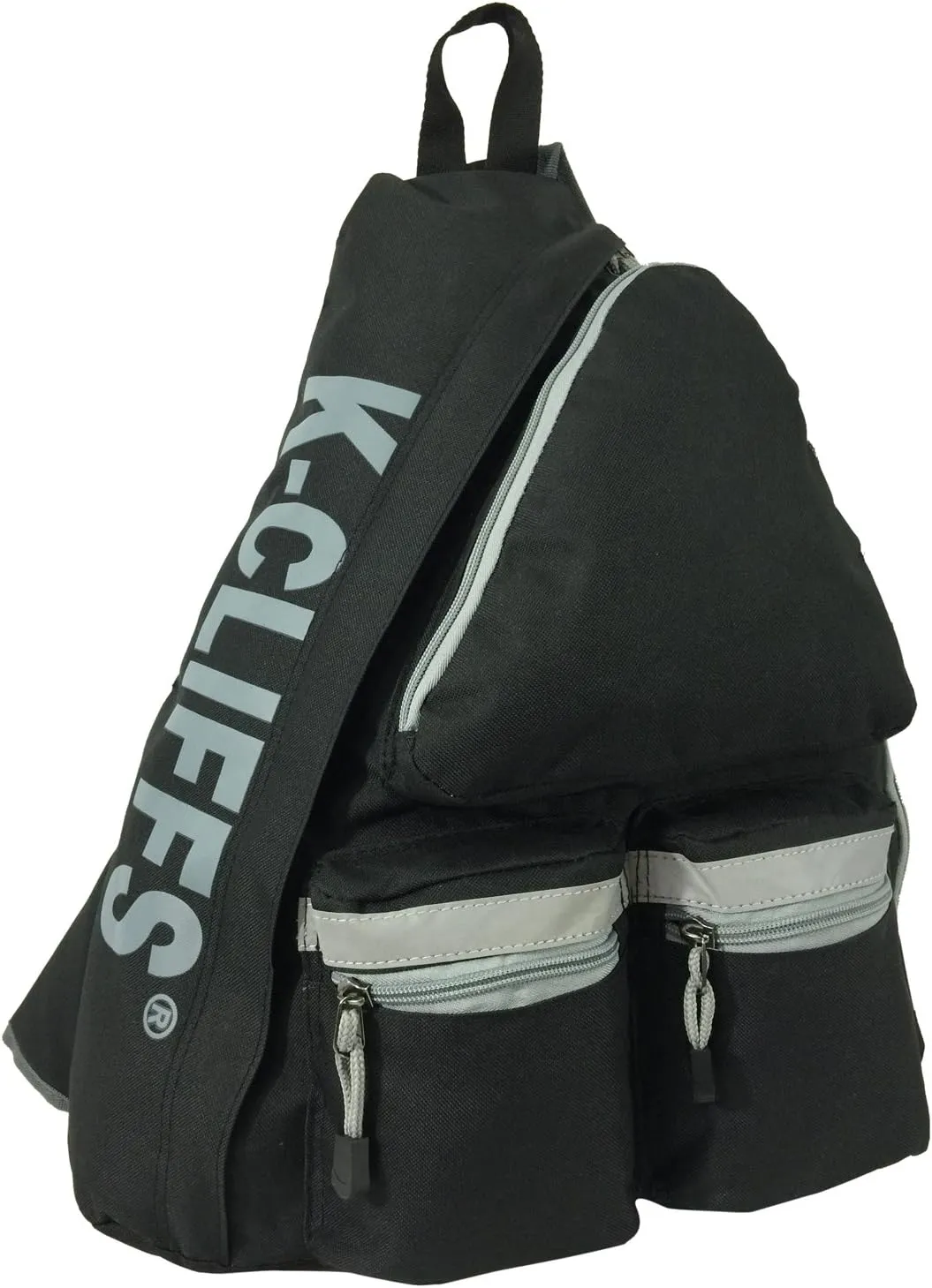 K-Cliffs Heavy Duty Sling Backpack Water-Resistant Laptop Bookbag Body Bag Bright Color Safety Reflective Stipe