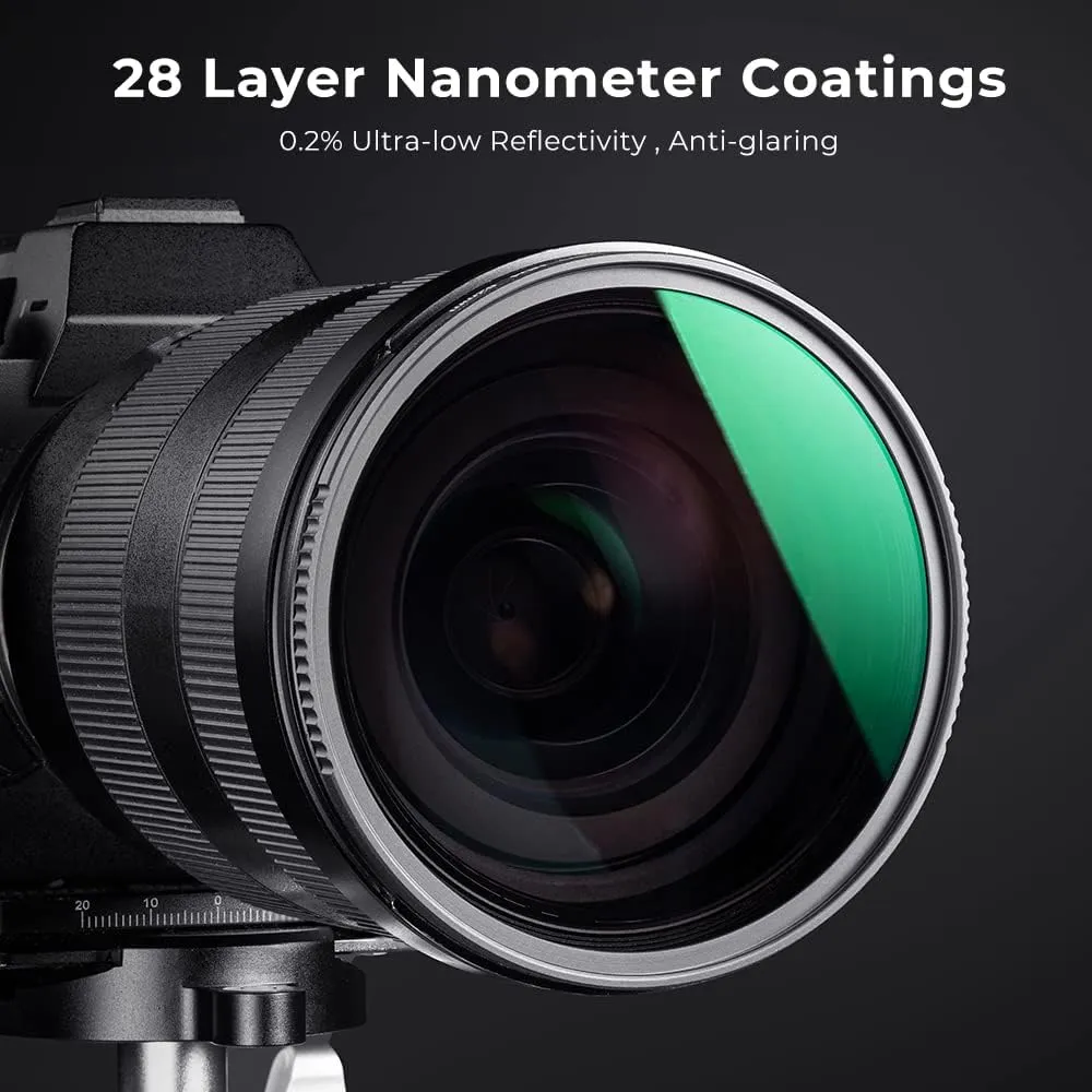 K&F Concept 77mm Fixed ND4 ND8 ND64 ND1000 Lens Filters Kit-Optical Glass Neutral Density Lens Filter with 28 Multi-Coated (Nano-X Series)