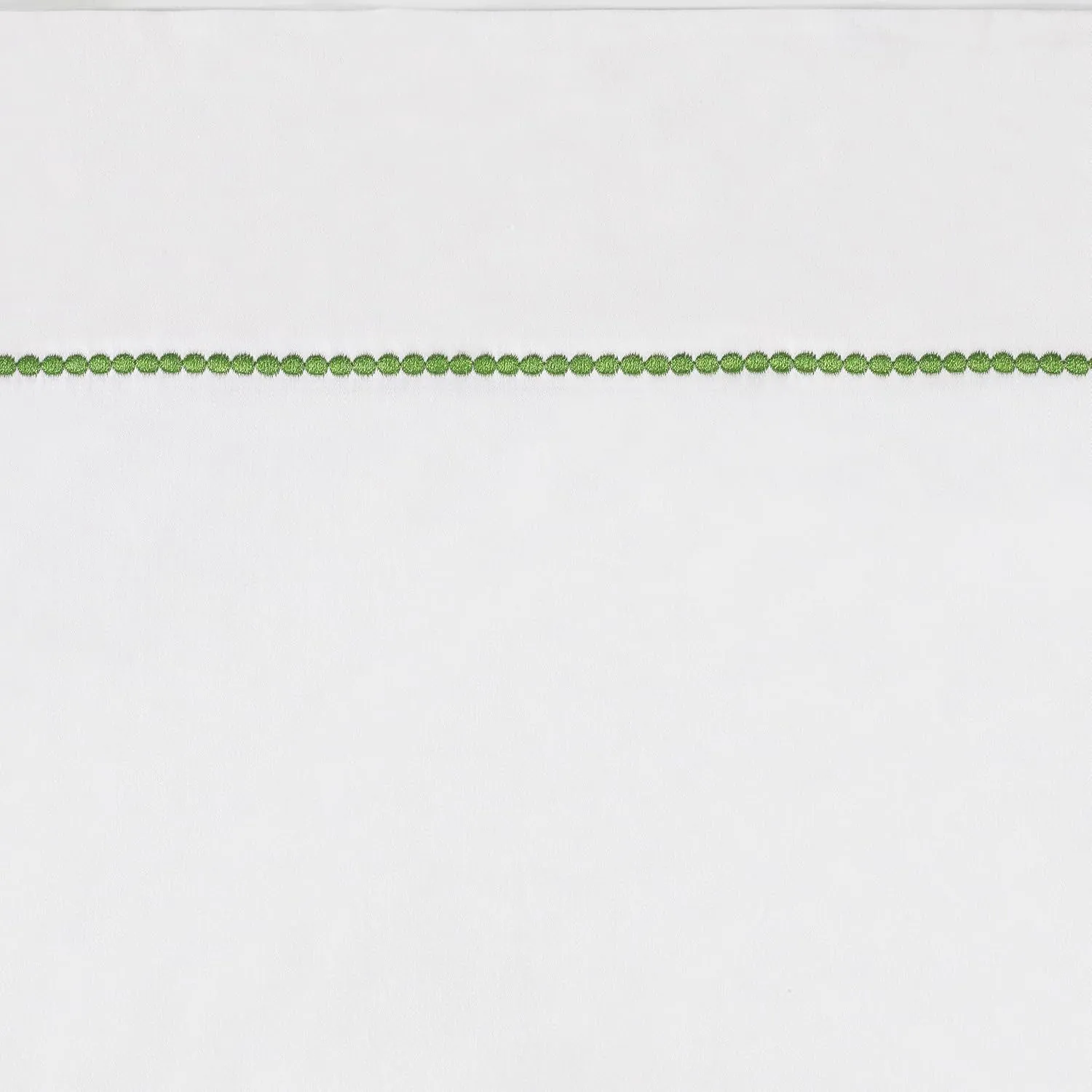 kate spade new york Dot Queen Sheet Set, 300 Thread Count and 100% Cotton, All Season 4 Piece Bedding Set, Machine Washable, White and Green