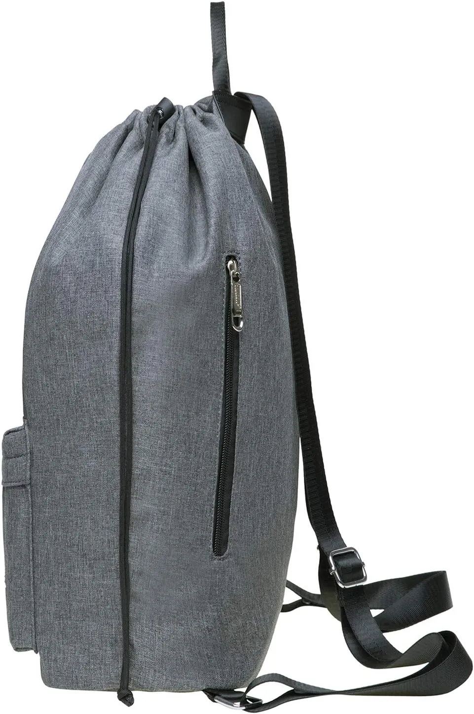 KAUKKO Drawstring Sports Backpack Gym Yoga Bag Shoulder Rucksack for Men and Women(1031-3-DARKGRAY)