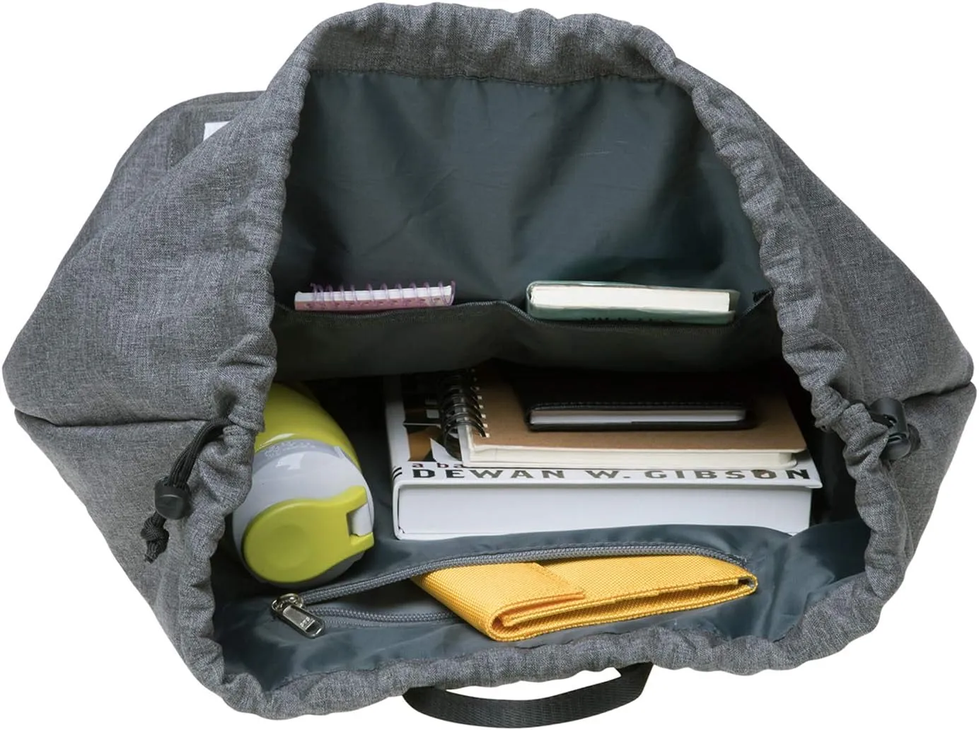 KAUKKO Drawstring Sports Backpack Gym Yoga Bag Shoulder Rucksack for Men and Women(1031-3-DARKGRAY)