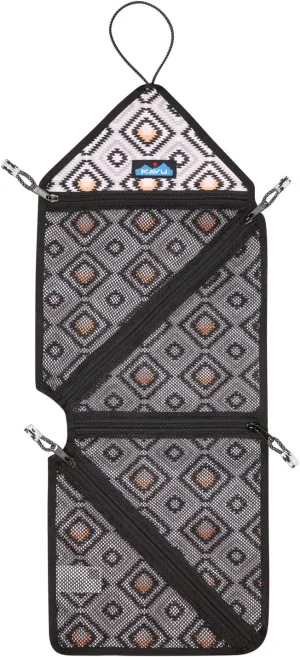 KAVU Origami Packable Hanging Pouch with Elastic Cord Loop - Mellow Motif