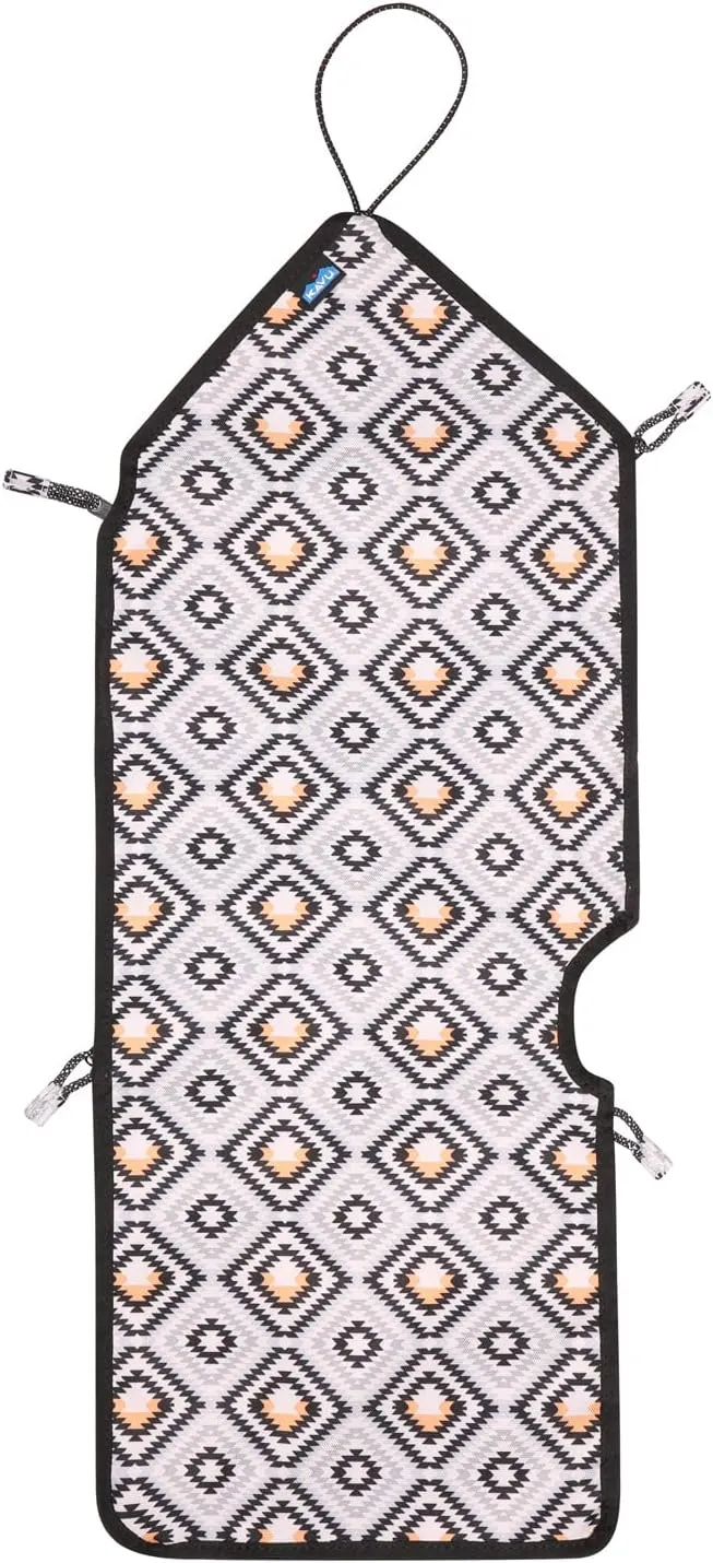 KAVU Origami Packable Hanging Pouch with Elastic Cord Loop - Mellow Motif