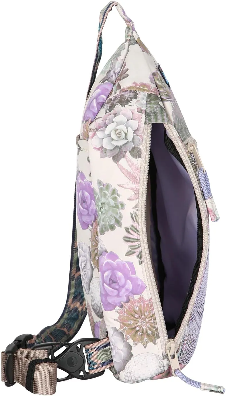 KAVU Yoho Sling Semi Padded Sling Pack Rucksack - Succulents