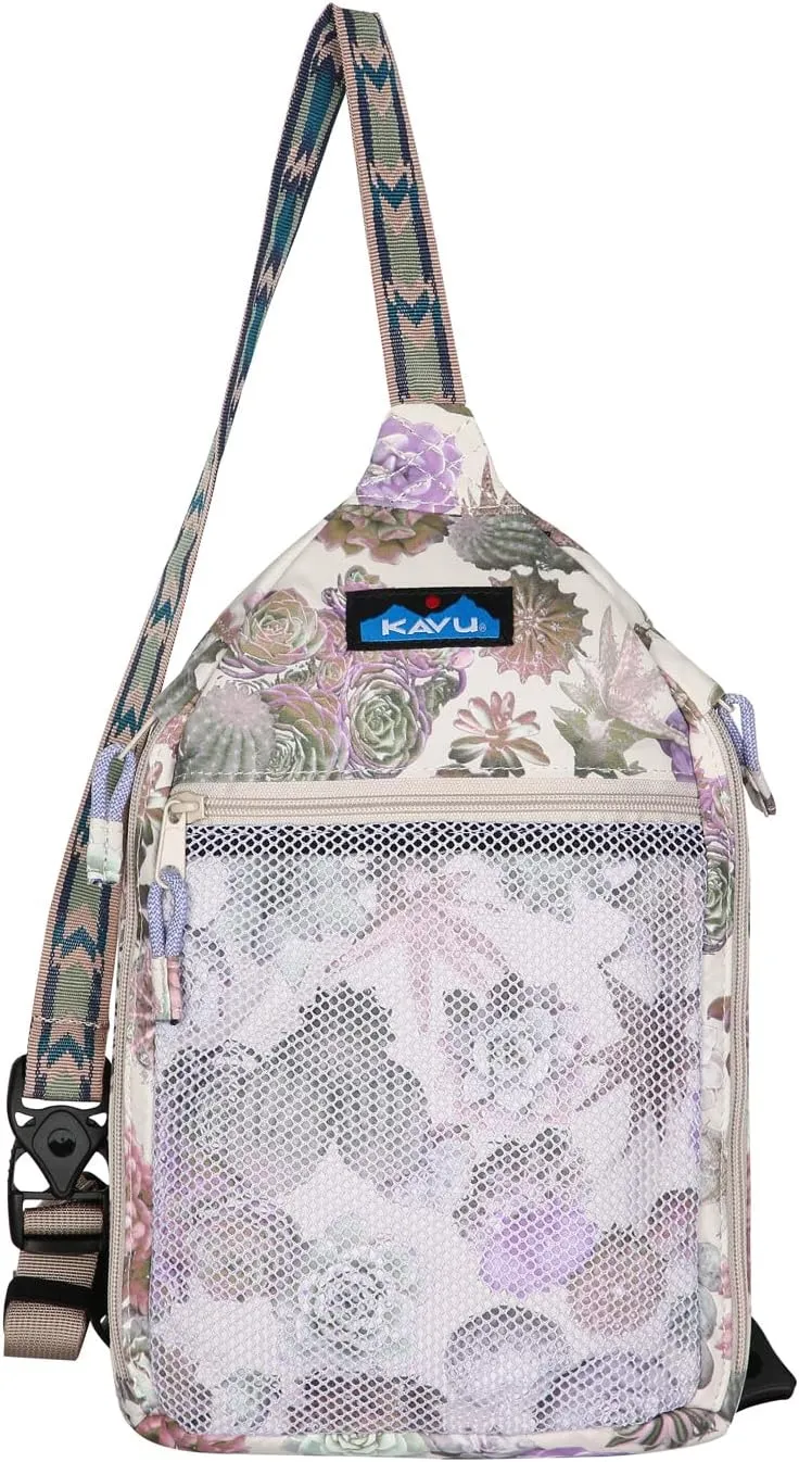 KAVU Yoho Sling Semi Padded Sling Pack Rucksack - Succulents
