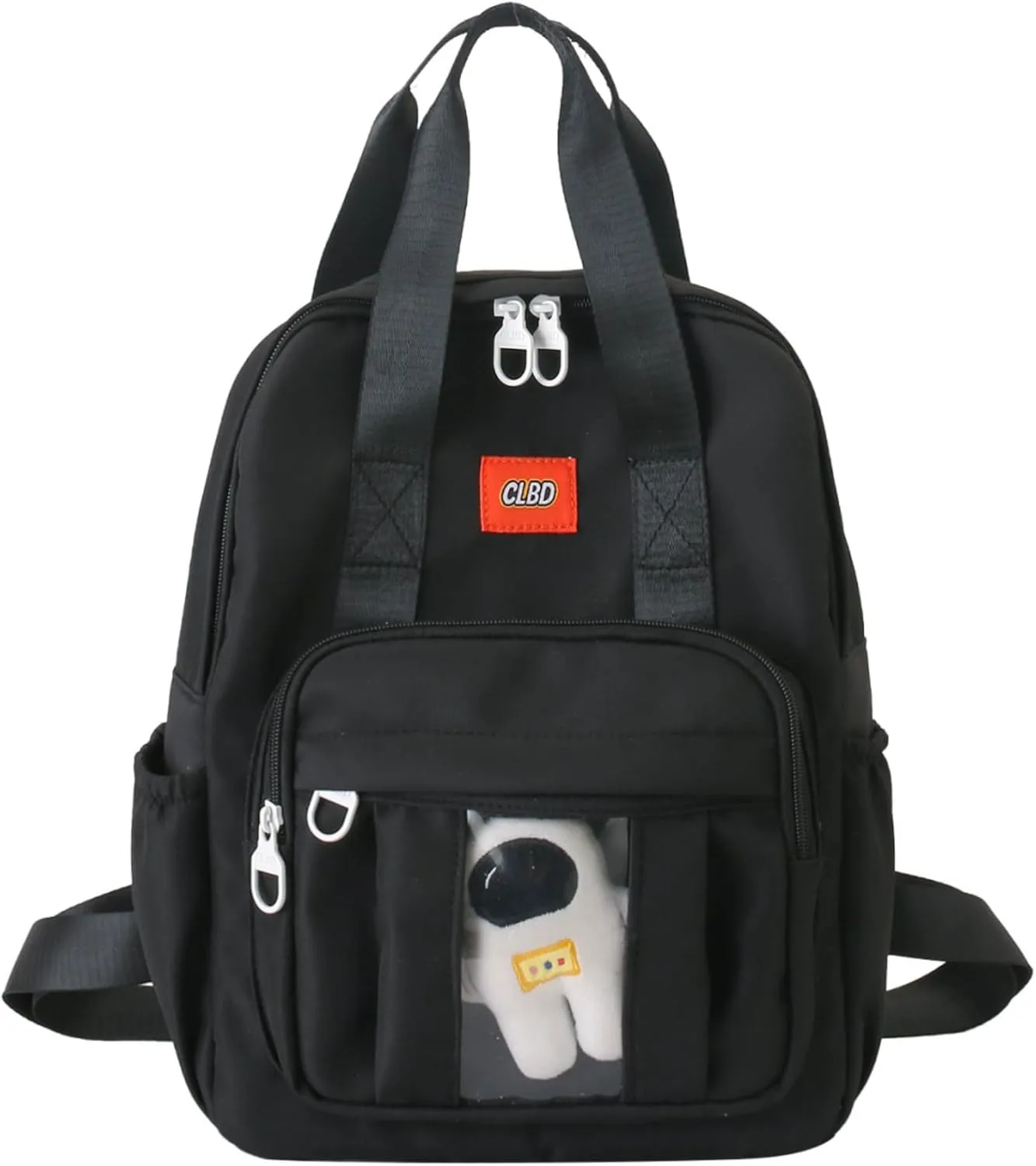Kawaii Backpack with Cute Accessories 13 Inch Laptop Anti-Theft Travel Aesthetic New Semester Gifts Handbag (black,Medium(25 Liter))